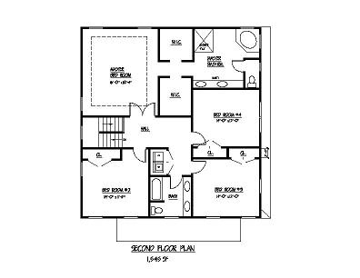 Design Services - Haddonfield, New Jersey Home second floor plan